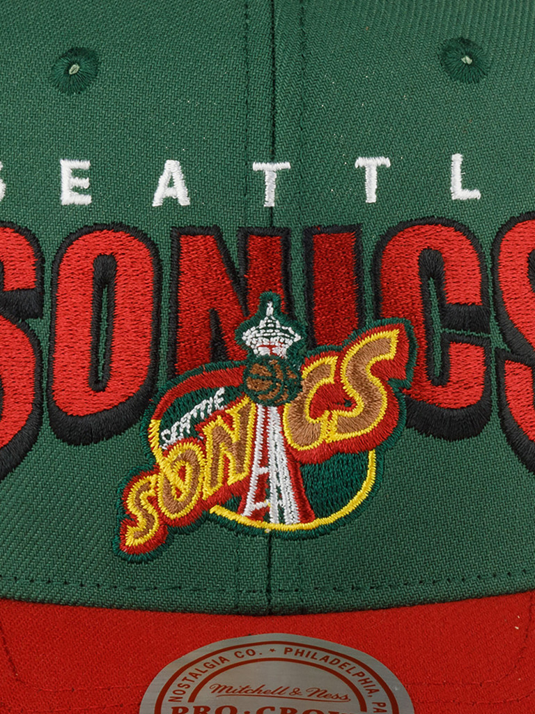 Бейсболка MITCHELL NESS HHSS6279-SSUYYPPPGREN Seattle Supersonics NBA (оливковый)
