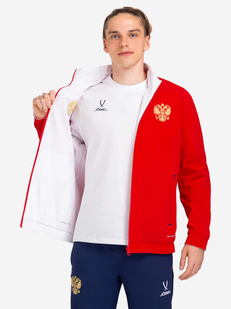 Куртка спортивная Jogel NATIONAL ANTHEM PerFormDRY Jacket, цвет красный-белый