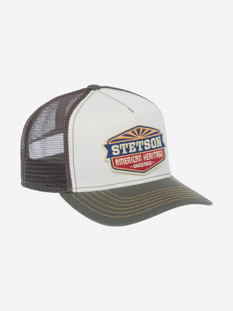 Бейсболка с сеточкой STETSON 7751194K TRUCKER CAP SUN (оливковый)