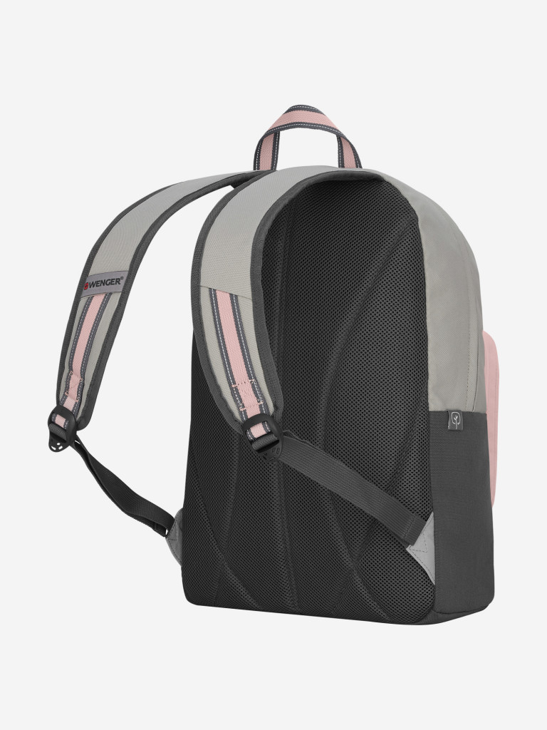 Рюкзак WENGER NEXT Crango 16", серый/розовый, переработанный ПЭТ/Полиэстер, 33х22х46 см, 27 л.