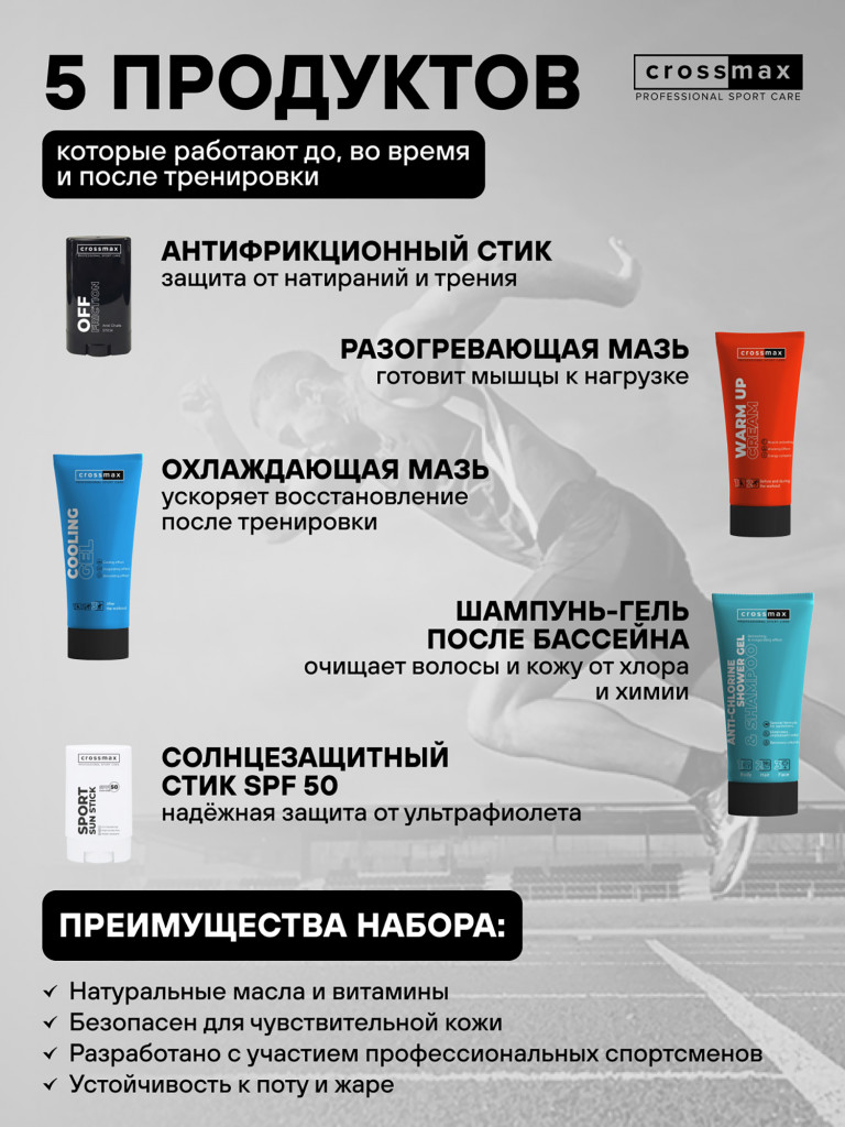 Набор спортивных кремов CROSSMAX