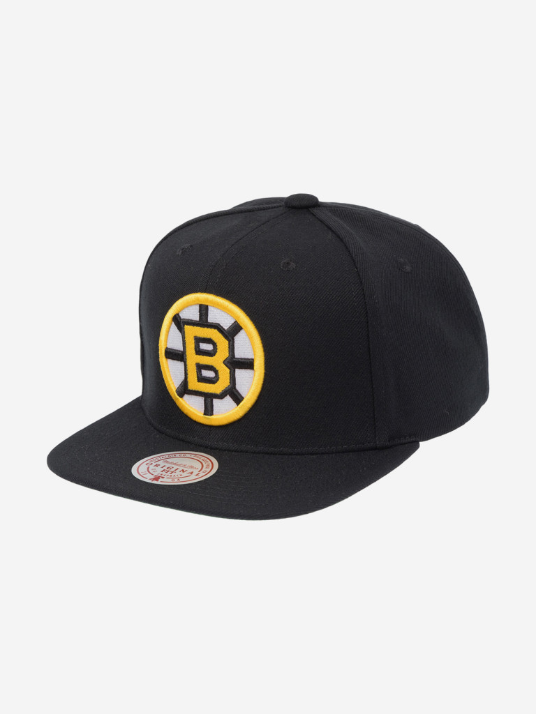 Бейсболка с прямым козырьком MITCHELL NESS HS8582-BBNBLCK Boston Bruins NHL (черный)
