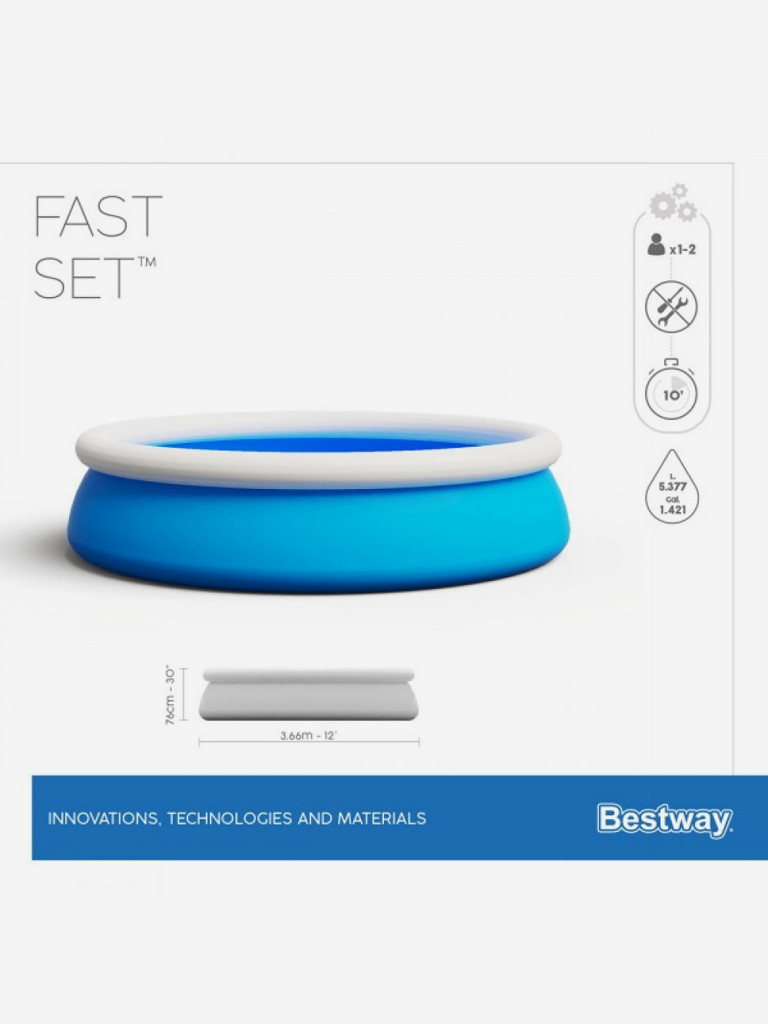 Бассейн с надувным бортом Bestway 57273 (366х76см)