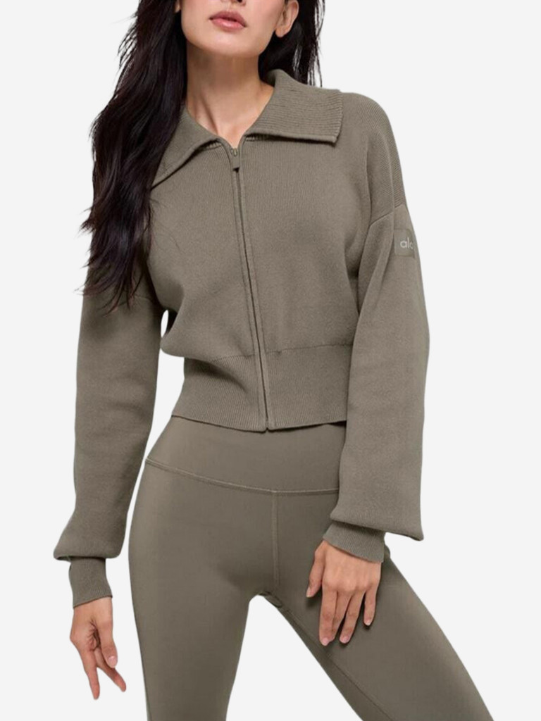 Укороченная трикотажная куртка Alo Yoga Scholar