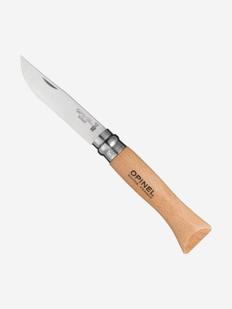 Нож Opinel №6, нержавеющая сталь, рукоять из бука, 123060