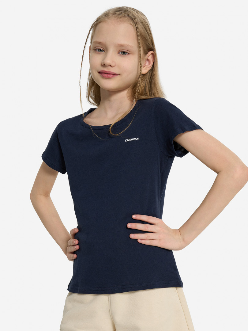 Футболка для девочек Demix Синий 149₽