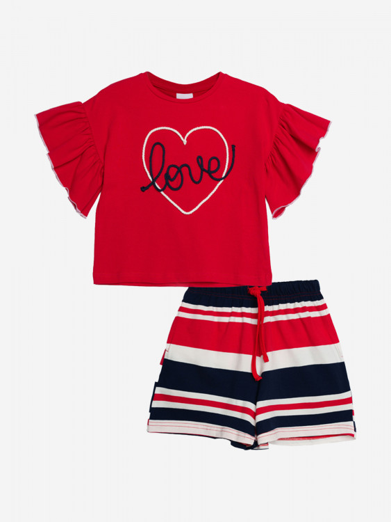 Комплект Playtoday для девочки: футболка, шорты