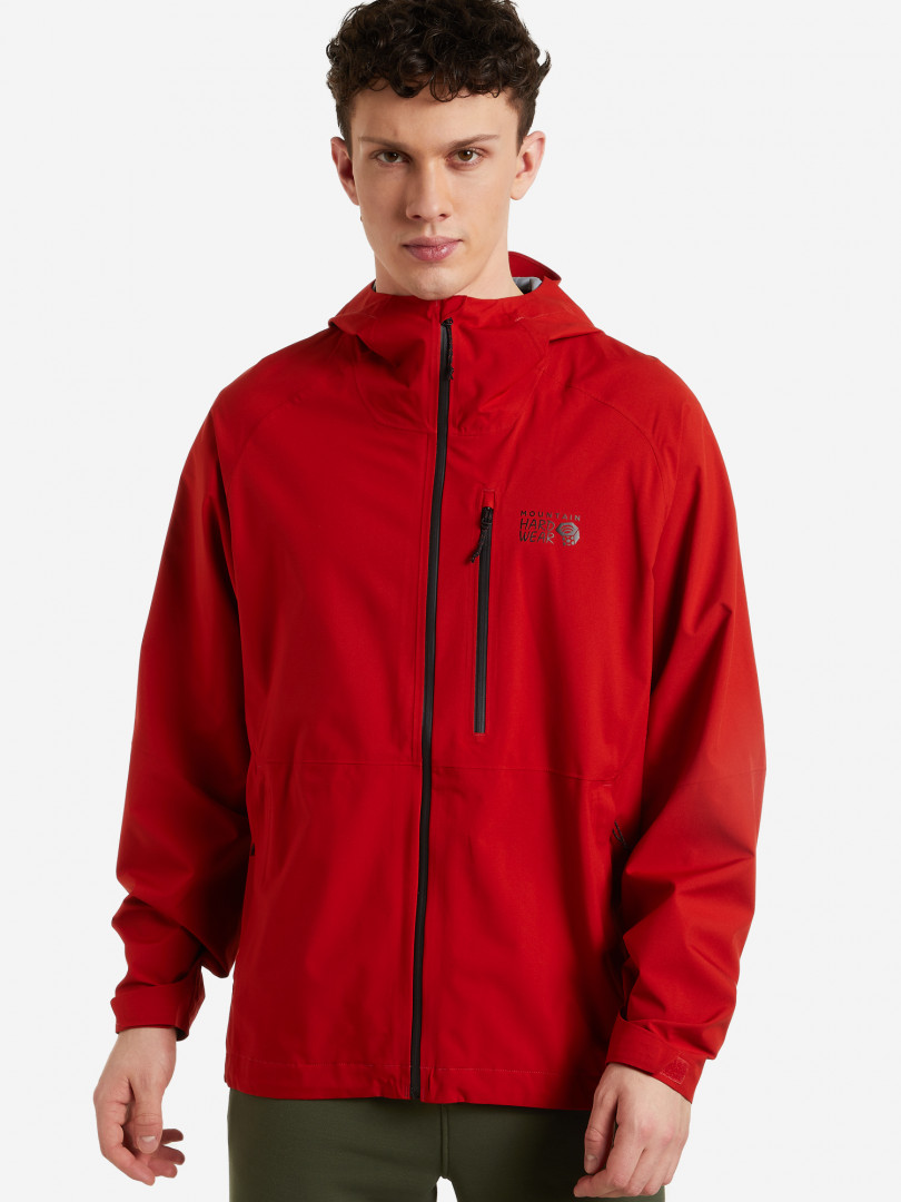 фото Куртка мембранная мужская mountain hardwear stretch ozonic jacket, оранжевый