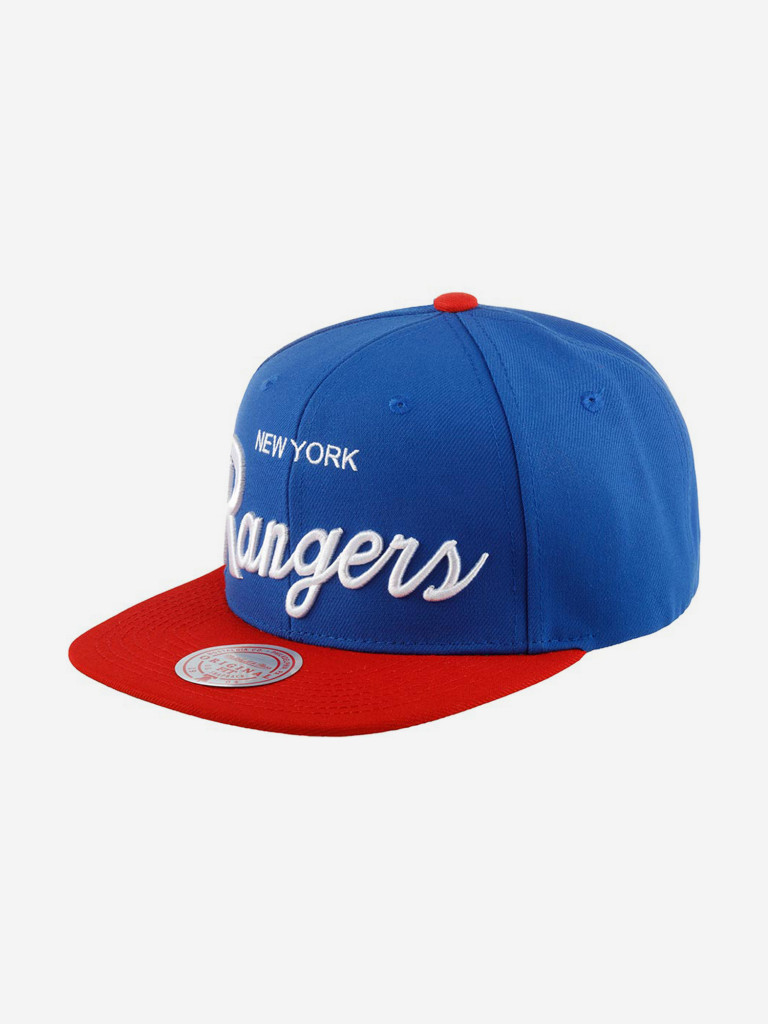 Бейсболка с прямым козырьком MITCHELL NESS 6HSSSH22086-NYABLUE New York Rangers NHL (синий)