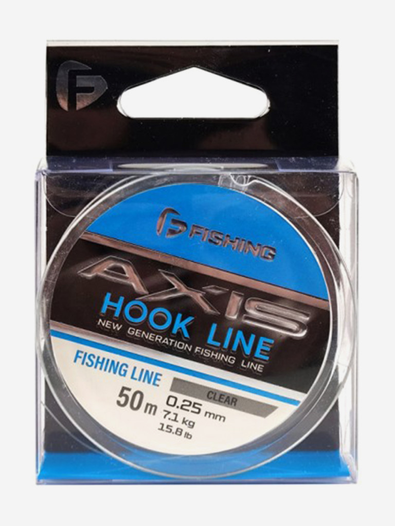 Леска F-FISHING Axis Hook Line Clear 50м 0,25мм 7,1кг 15,8lb