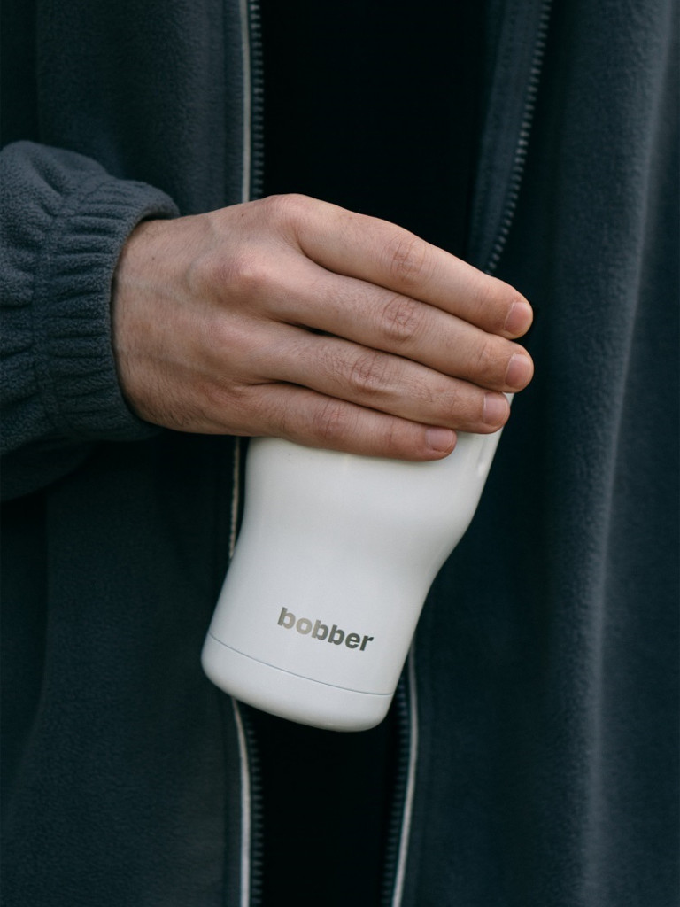 Термокружка вакуумная BOBBER Tumbler 350 мл, крышка 360, тепло до 6 часов, белый