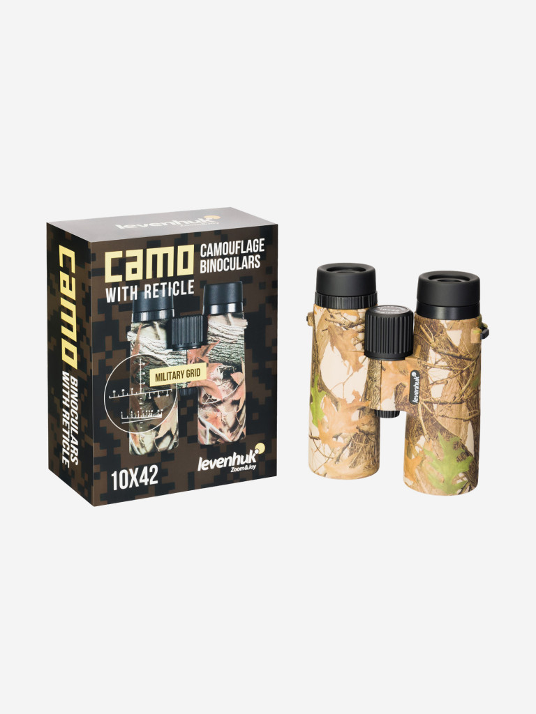 Бинокль Levenhuk Camo Pine 10x42 с сеткой