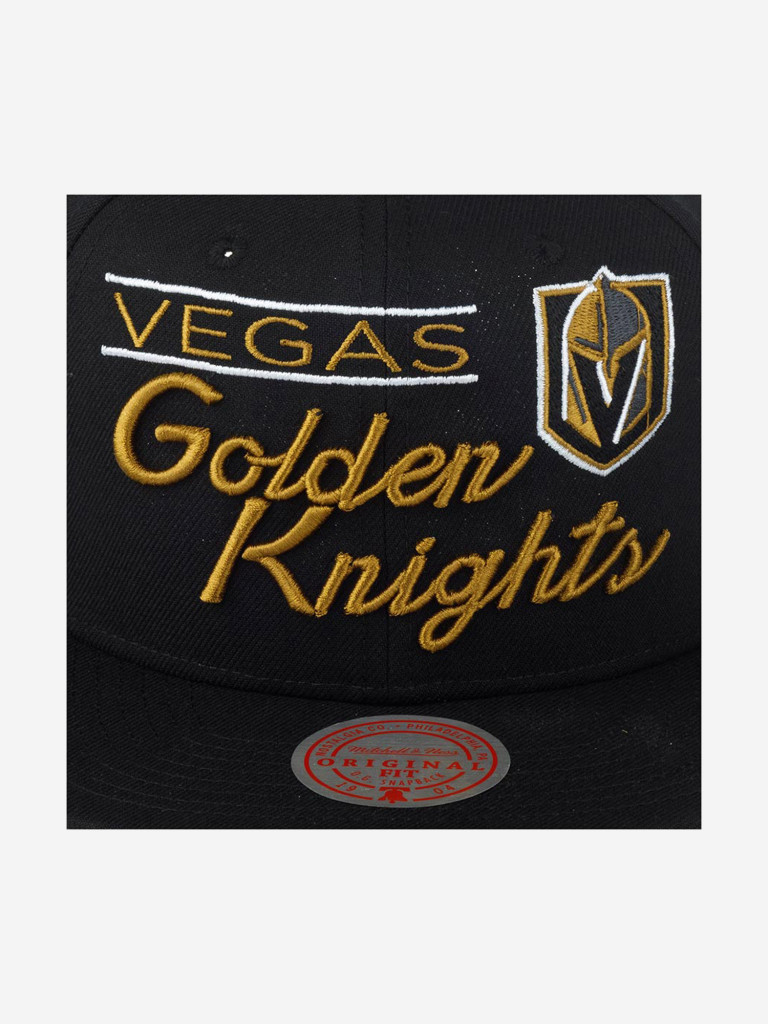 Бейсболка с прямым козырьком MITCHELL NESS 6HSSLD21213-VGKBLCK Vegas Golden Knights NHL (черный)