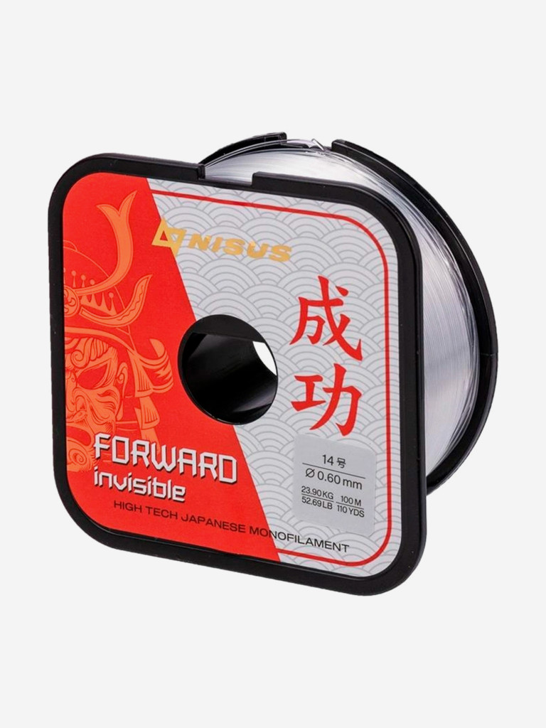 Леска для рыбалки Nisus FORWARD Invisible Nylon 0,600мм, 100м, 23,9кг, прозрачный