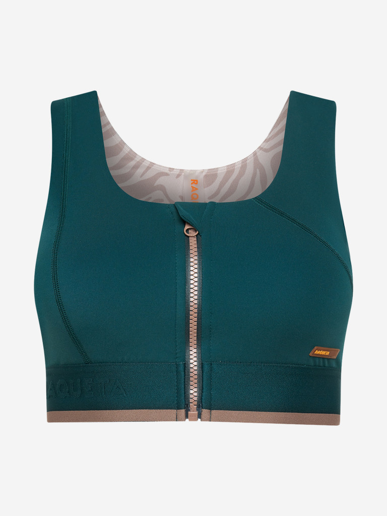 Топ женский RAQUETA SPORT Zip, 23 Deep Green