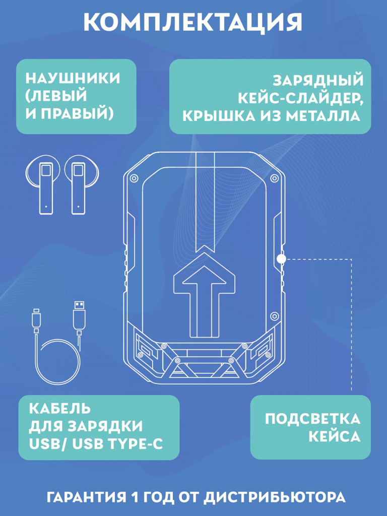 Беспроводные наушники TWS Marvel Капитан Америка