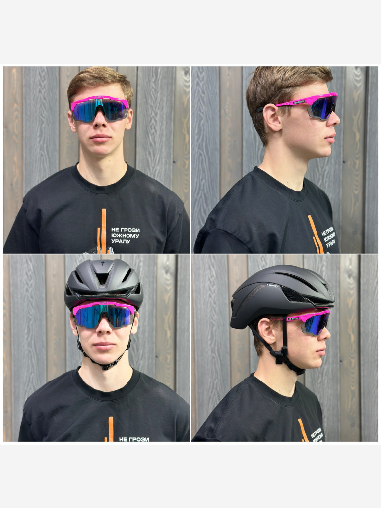 Очки спортивные Scicon AeroShade Kunken оправа Pink Fluo линза SCNPP Multimirror Blue + Pink