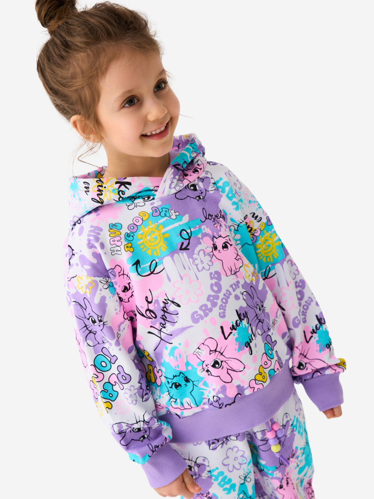 Комплект для девочек: худи, брюки PlayToday