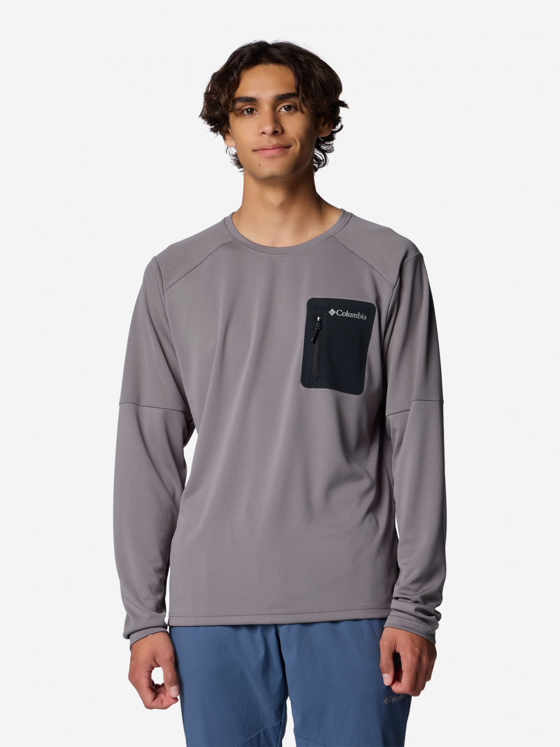 Свитшот мужской Columbia Tech Knit Long Sleeve Crew, Серый