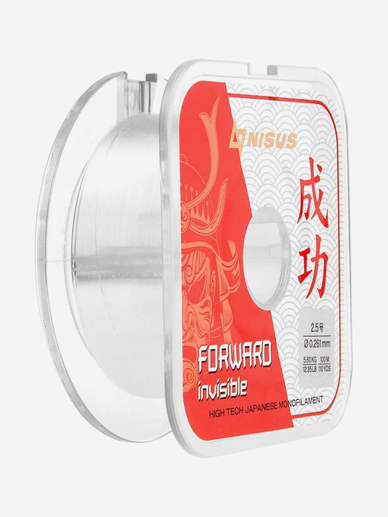 Леска для рыбалки Nisus FORWARD Invisible Nylon 0,261мм, 100м, 5,6кг, прозрачный