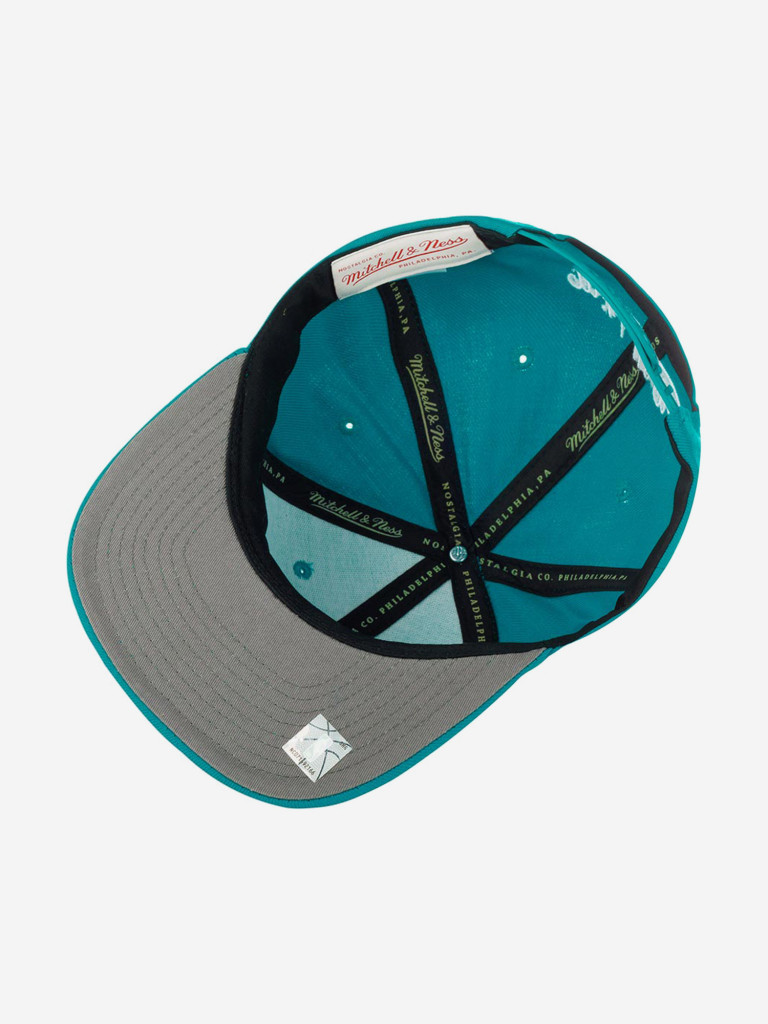 Бейсболка с прямым козырьком MITCHELL NESS HHSS3256-CHOYYPPPTEAL Charlotte Hornets NBA (голубой)