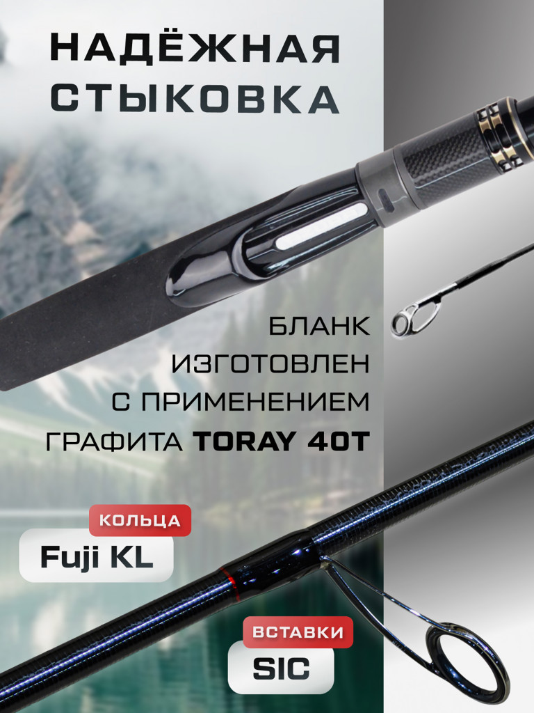 Удилище спиннинговое AZURA Falcona 902MH 2.74м тест 8-36г