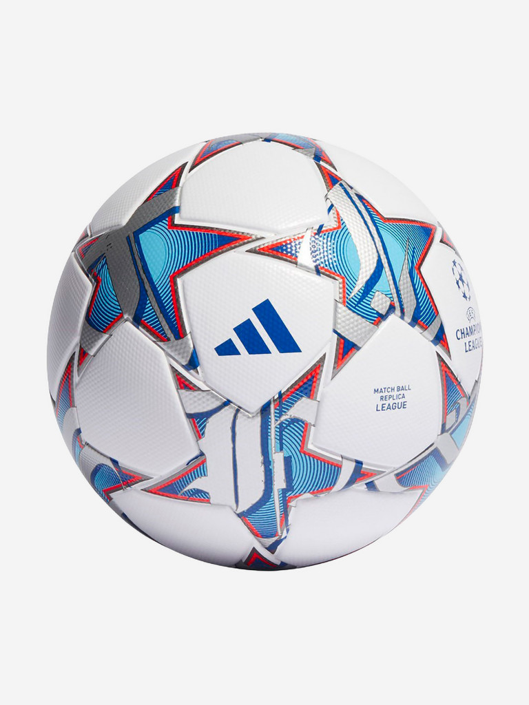 Мяч футбольный ADIDAS UCL LEAGUE сезон 23/24 белый/голубой цвет — купить за  5990 руб., отзывы в интернет-магазине Спортмастер