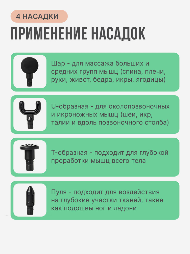 Перкуссионый массажер SENNE, компактный, с кейсом для хранения