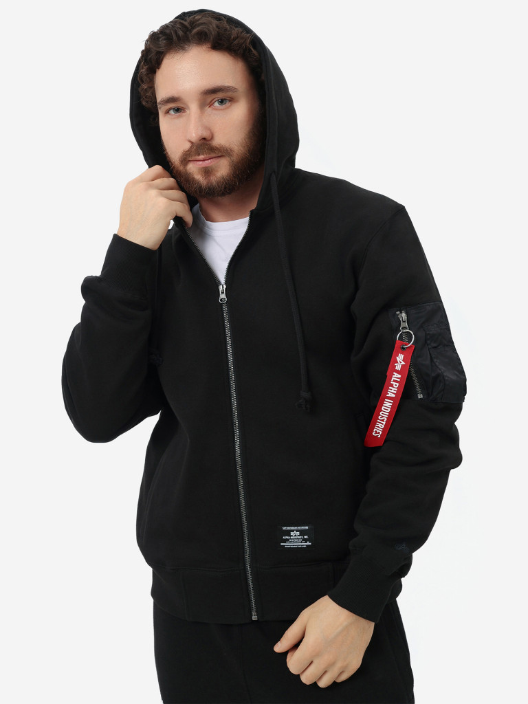 Толстовка с капюшоном на молнии Utility Pocket Full Zip Up Alpha Industries