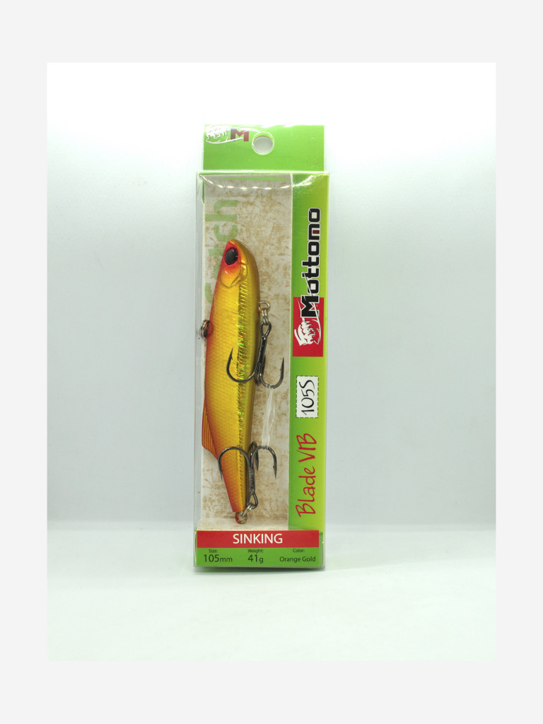 Воблер Mottomo Blade VIB 105S 41g Orange Gold