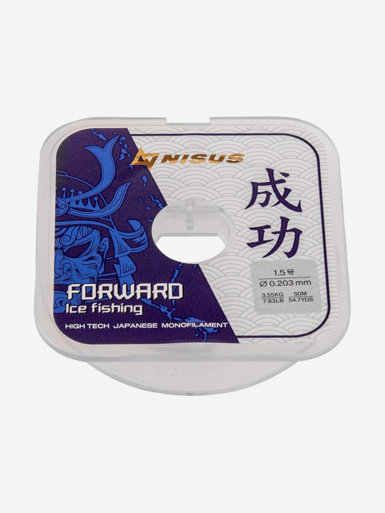 Леска для рыбалки Nisus FORWARD ICE FISHING Nylon 0,203мм, 50м, 3,55кг, прозрачный