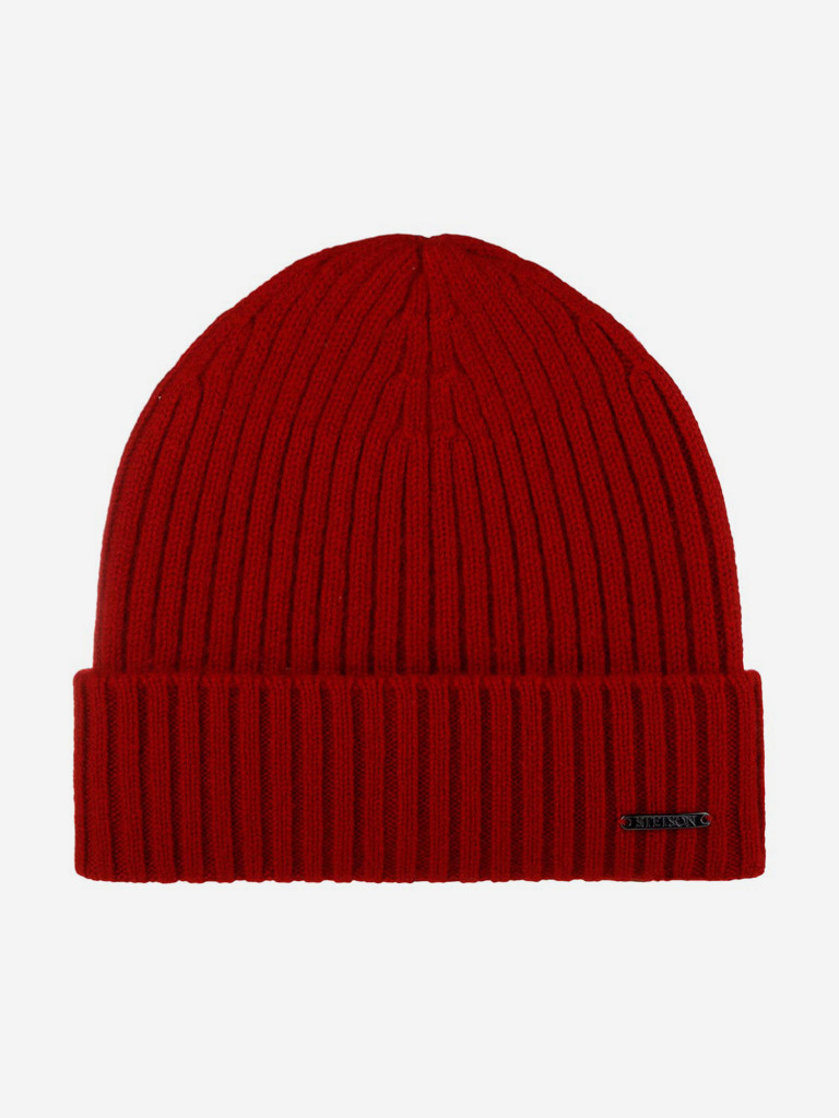 Шапка с отворотом STETSON 8599211 BEANIE CASHMERE (красный)