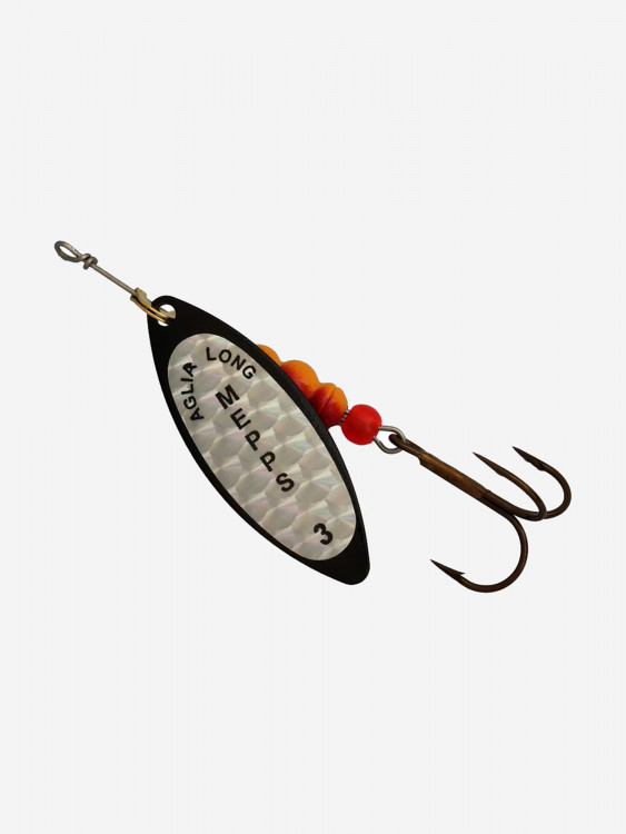 Блесна для рыбалки вертушка Mepps AGLIA LONG RAINBO, 3, Black, 1 штука