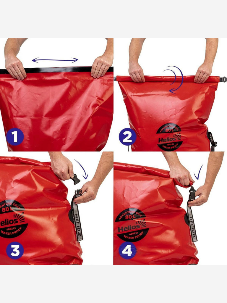 Герморюкзак Helios 80 л, ПВХ (HS-GR-80-RB)