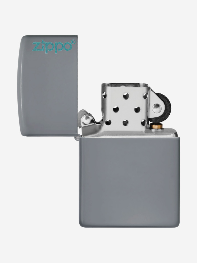 Зажигалка бензиновая ZIPPO 49452ZL Classic Logo Flat Grey