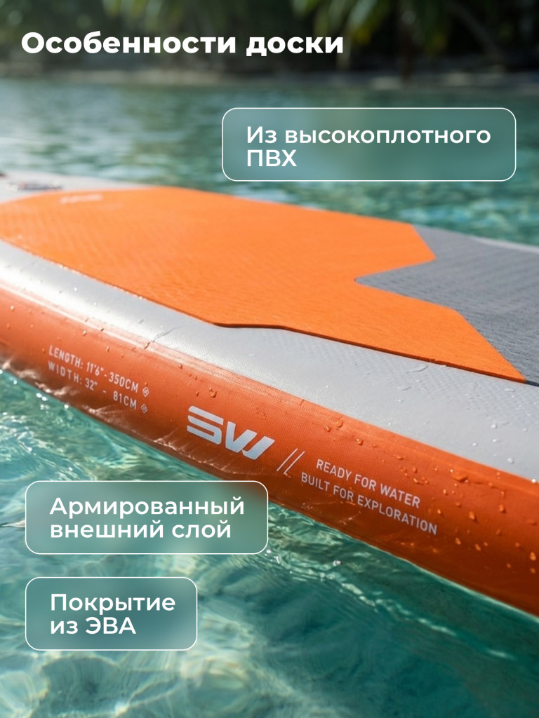 Сапборд Surfwave, 11.6” 350 х 81 х 15