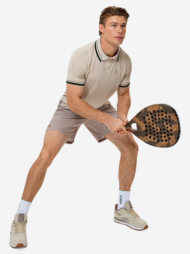 Поло мужское RAQUETA SPORT мужское Deporte, Beige