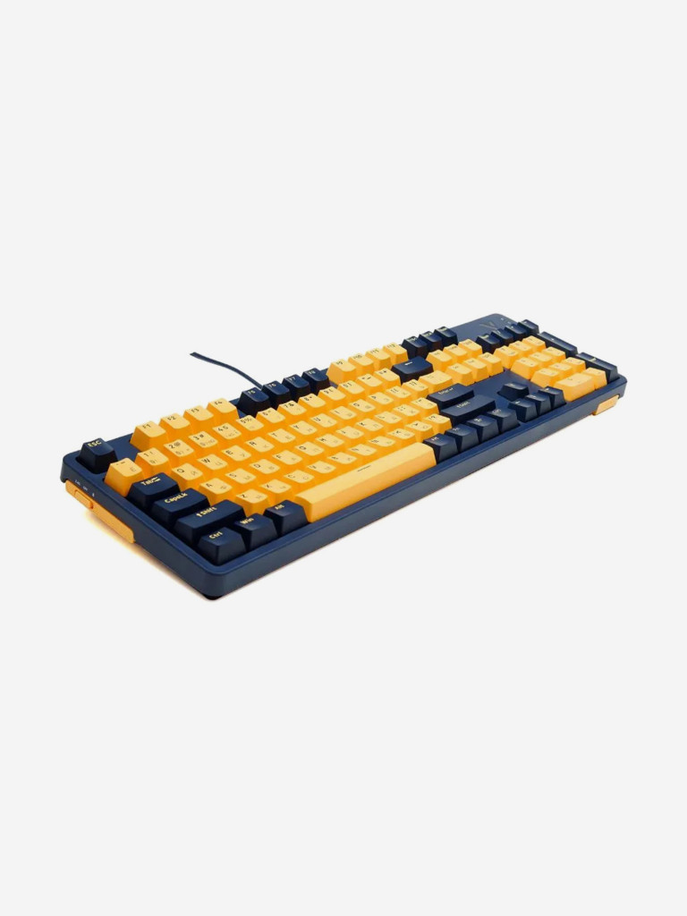 RAPOO Игровая механическая клавиатура проводная V500PRO-2024, цвет - желтый/синий