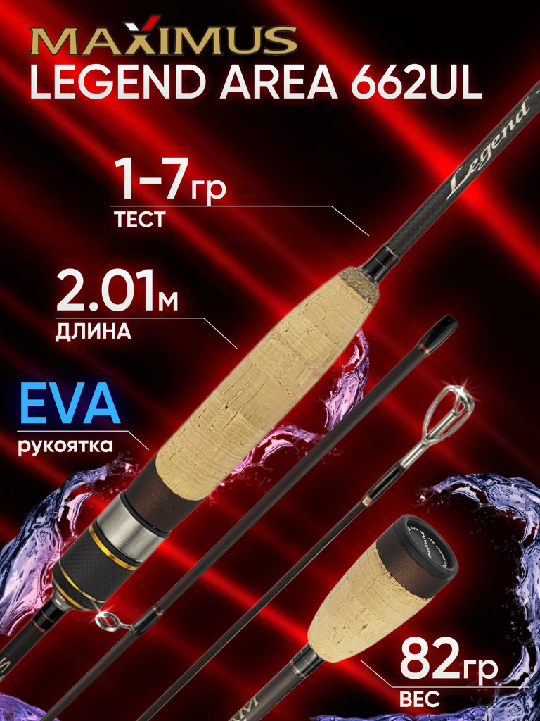 Спиннинг Maximus LEGEND AREA 662UL 2.01м 1-7гр