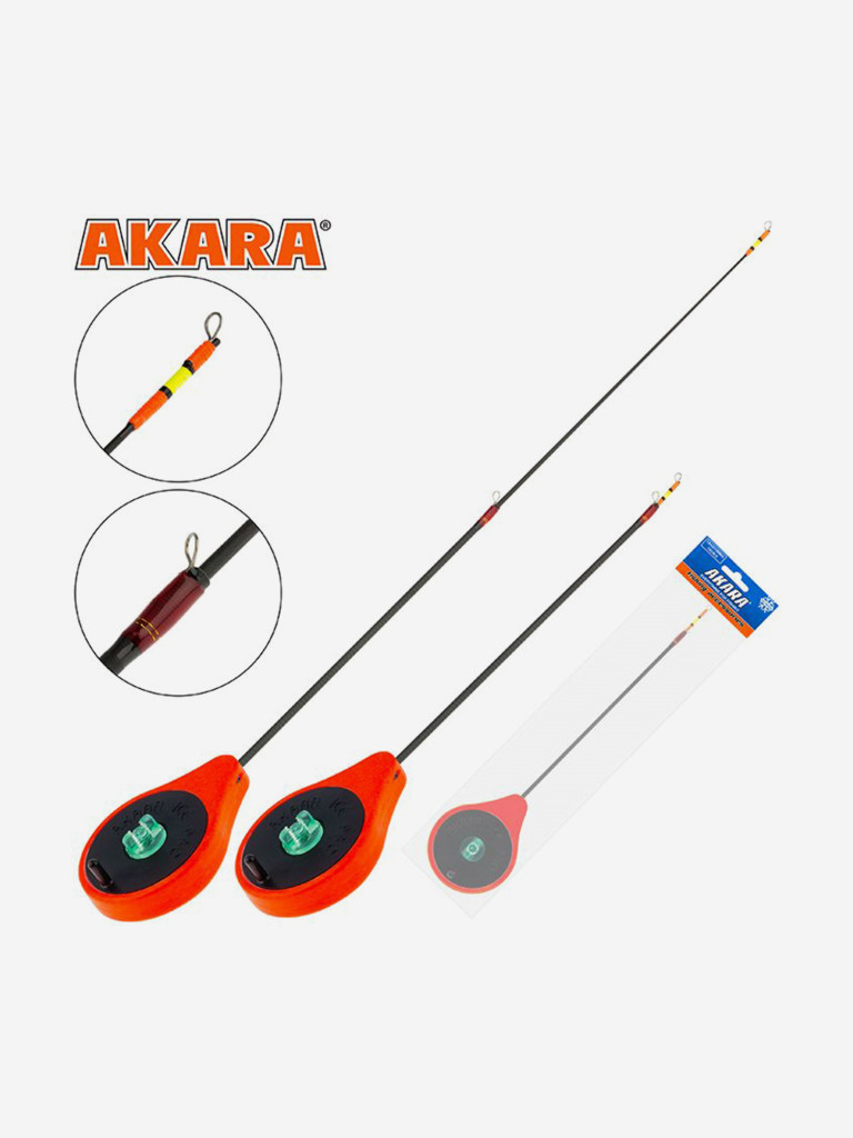 Удочка зимняя Akara Ice Pro L 355 (1,0-8,0г) 2-х составной Red