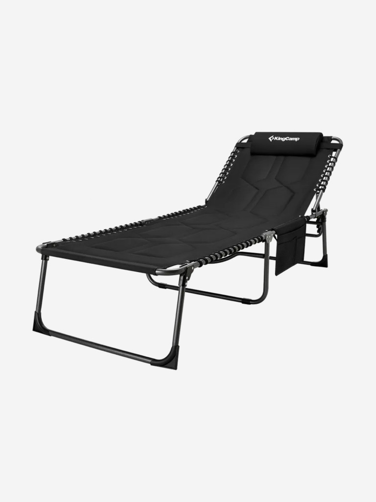Шезлонг складной 2421/2021 Bavaria Cozy Cot сталь, черный, 200х68х35/38см