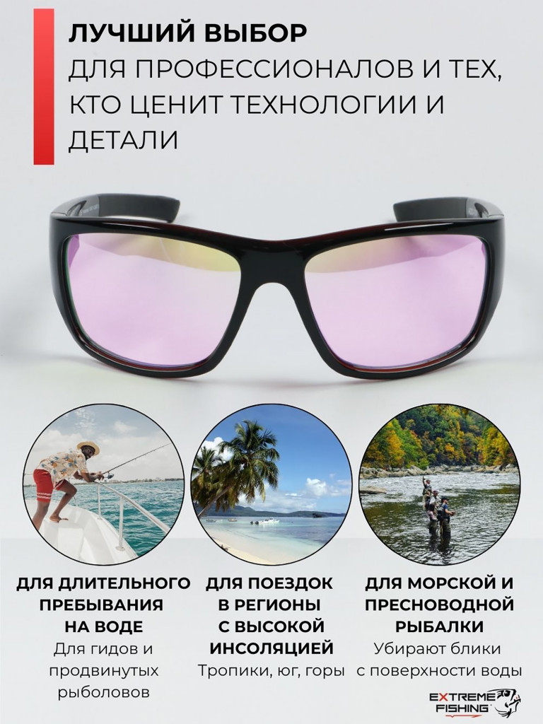 Очки поляризационные солнцезащитные Extreme Fishing Addiction фотохромные ADD-701