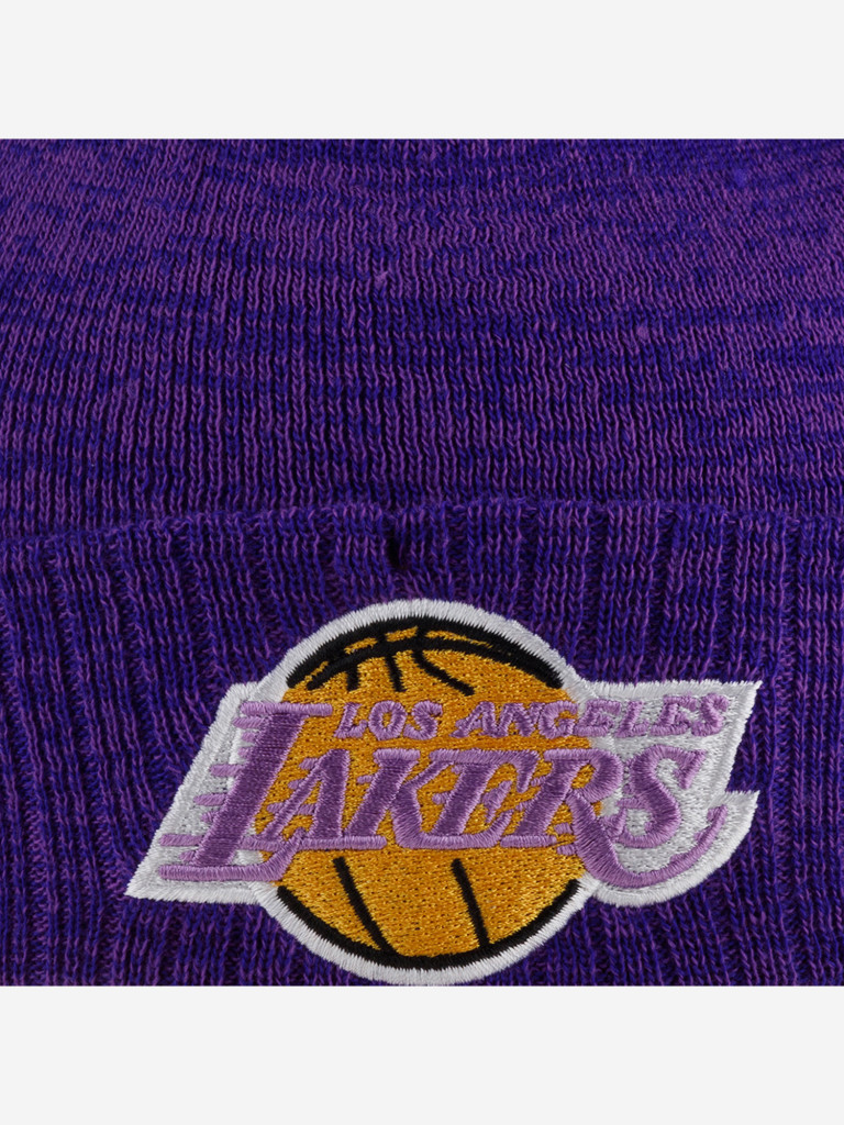 Шапка с отворотом MITCHELL NESS KTCFMM19260-LALPURP Los Angeles Lakers NBA (фиолетовый)