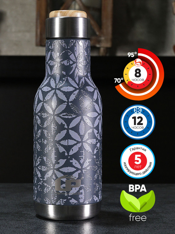 Термобутылка LP Thermoproducts Vintage 0,35 л, синяя