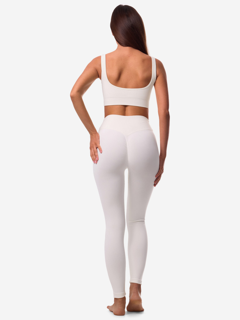 Легинсы спортивные женские SOGU белые LEGGIN SPORT