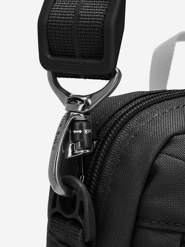 Сумка антивор Pacsafe GO Festival Crossbody, черная смола, 4,5 л.