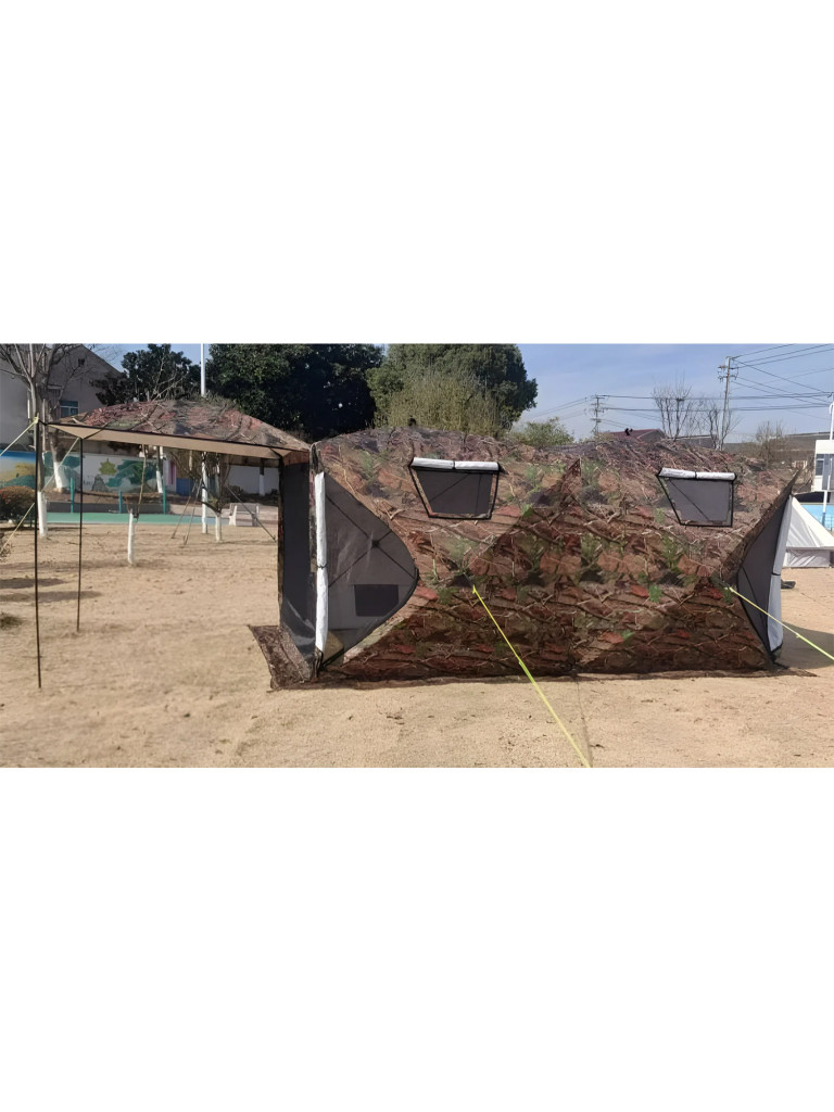 Зимняя палатка Terbo-Mir 2023 камуфляж (400х200 см) трехслойная мобильная баня для кемпинга и рыбалки