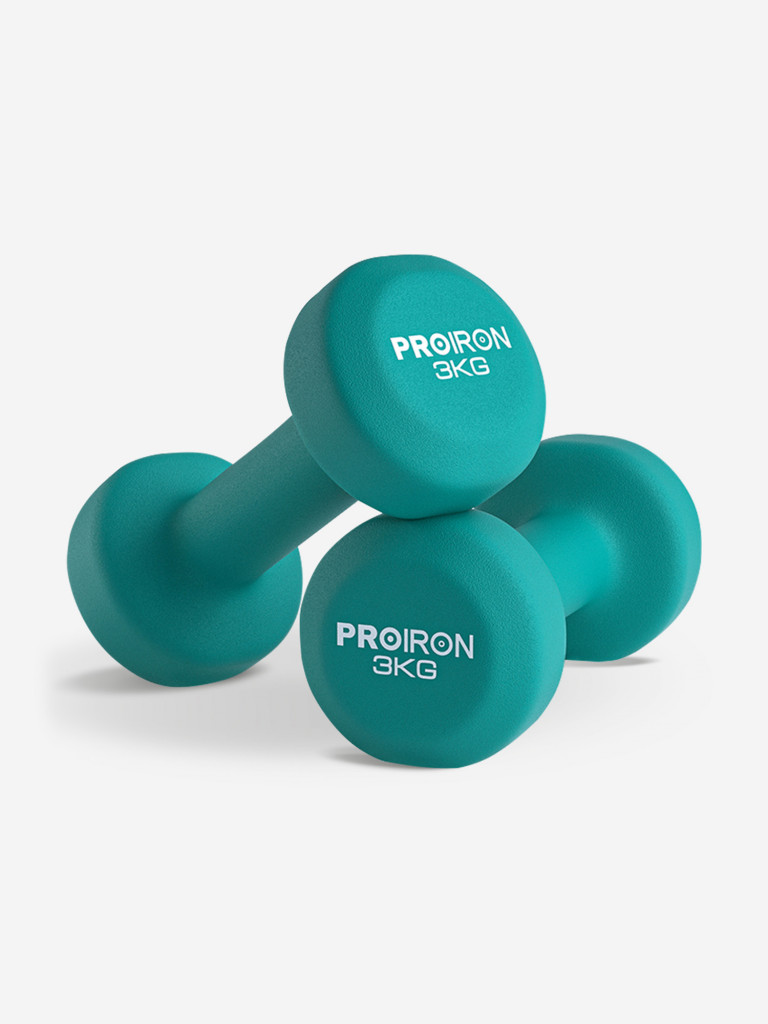 Гантели PROIRON неопреновые набор 2 шт, 3+3 кг
