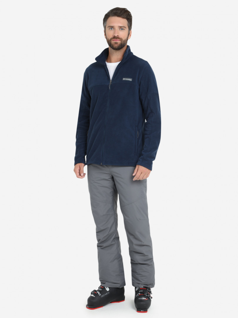 фото Джемпер флисовый мужской columbia basin trail iii full zip, синий