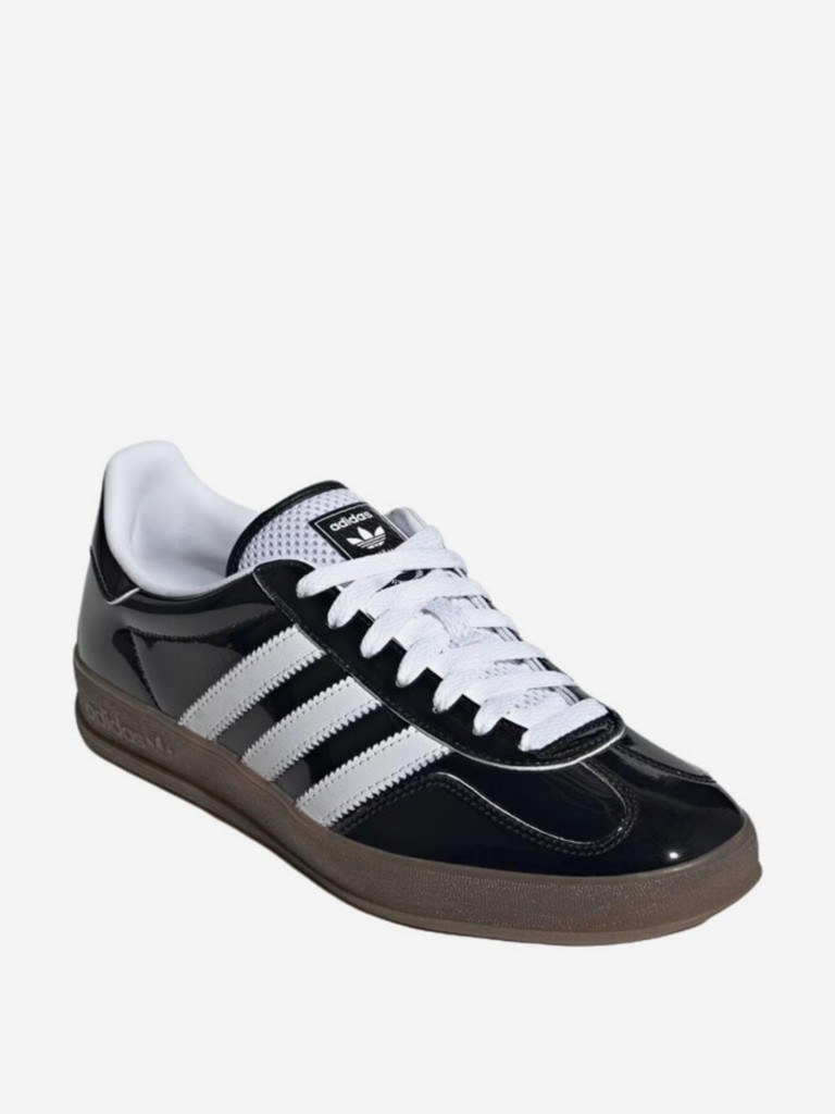 Кеды Adidas Gazelle Indoor Core Black Patent Leather